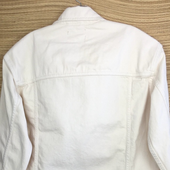 NWT Free People Jolene Trucker Denim Jacket in Ecru Size XS $128 - Picture 11 of 15